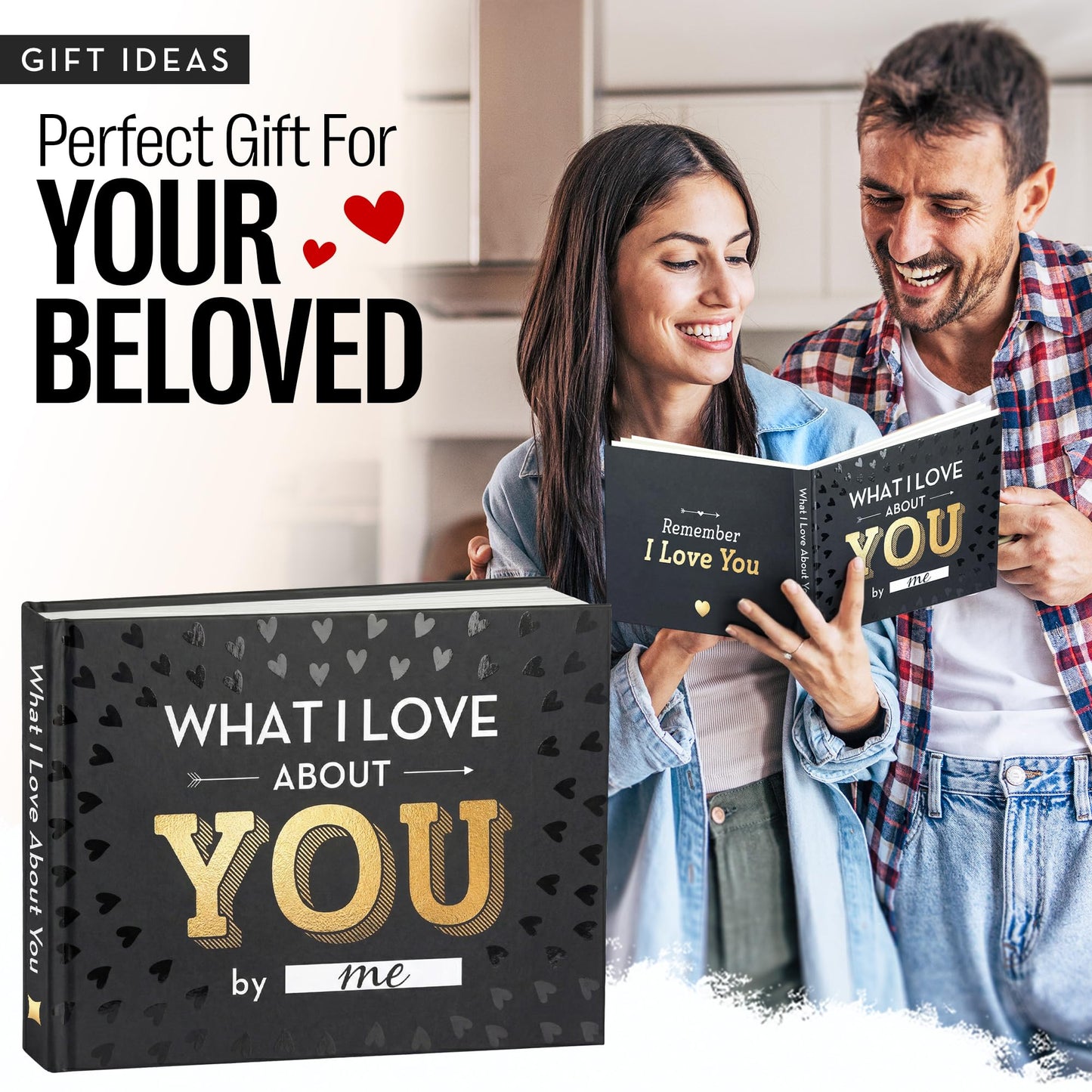 What I Love about You Book - Valentines Day Gifts for Him, Her - Fill-in-the-Blank Book for Men, Boyfriend, Husband, Women, Girlfriend, Wife, Him, Her - Couples Gifts for Anniversary, Christmas & More