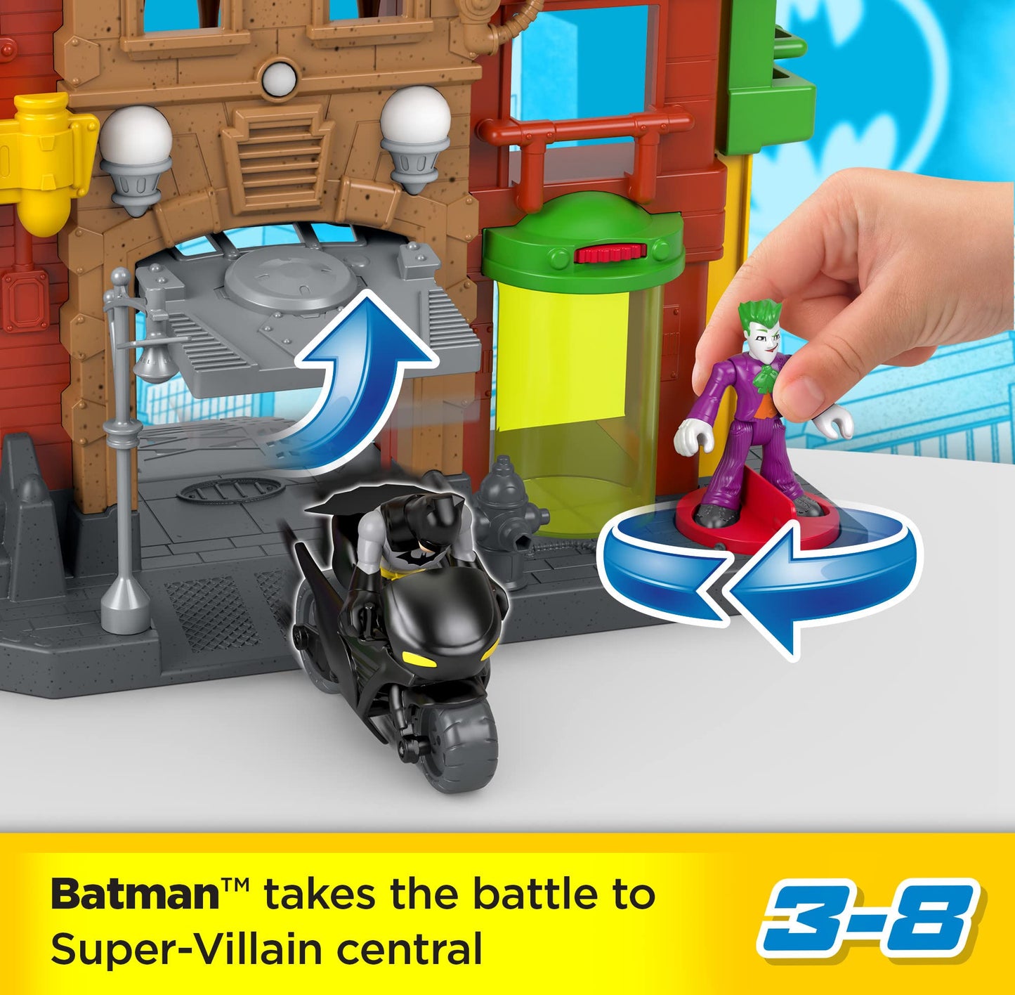Fisher-Price Imaginext DC Super Friends Batman Toy, Crime Alley Playset with Figures & Accessories for Preschool Kids Ages 3+ Years (Amazon Exclusive)