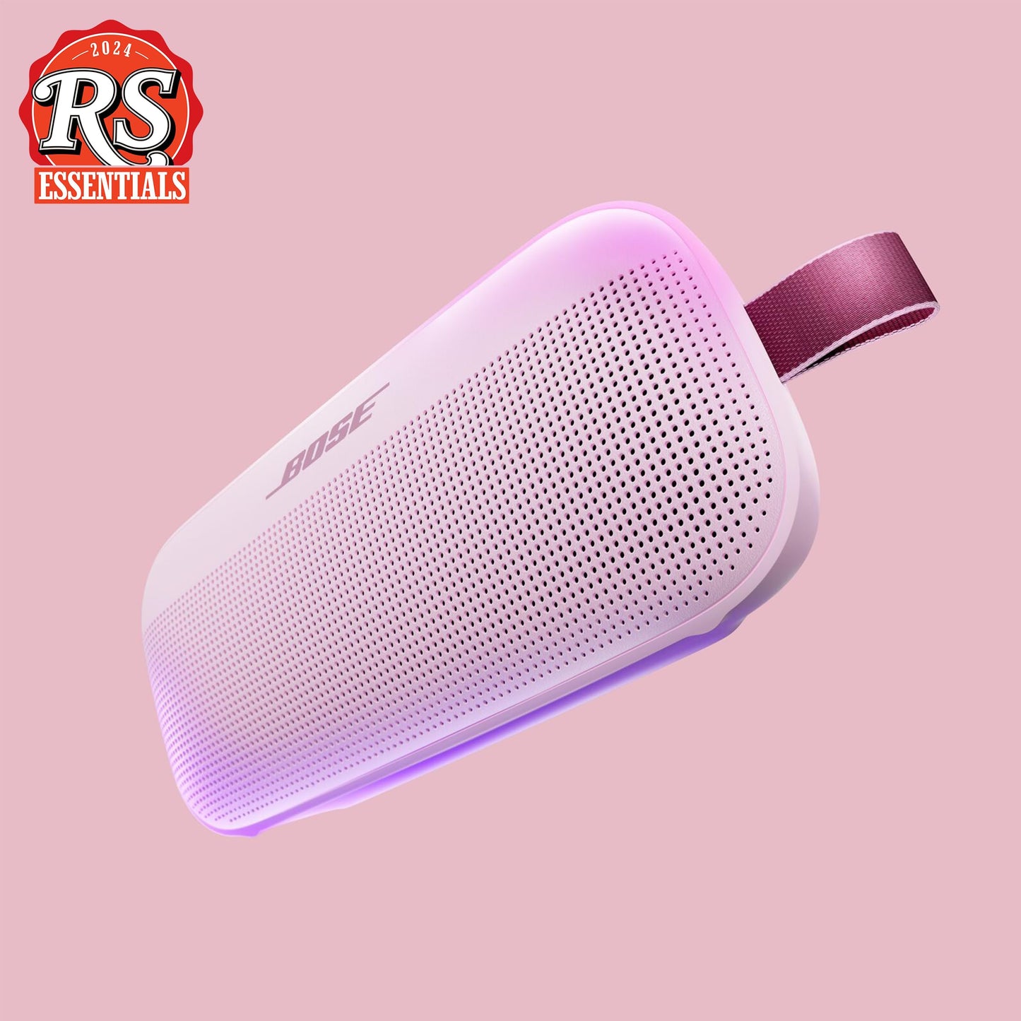 Bose SoundLink Flex Portable Bluetooth Speaker (2nd Gen), Portable Outdoor Speaker with Hi-Fi Audio, Up to 12 Hours Battery Life, Waterproof and Dustproof, Petal Pink - Limited Edition Color