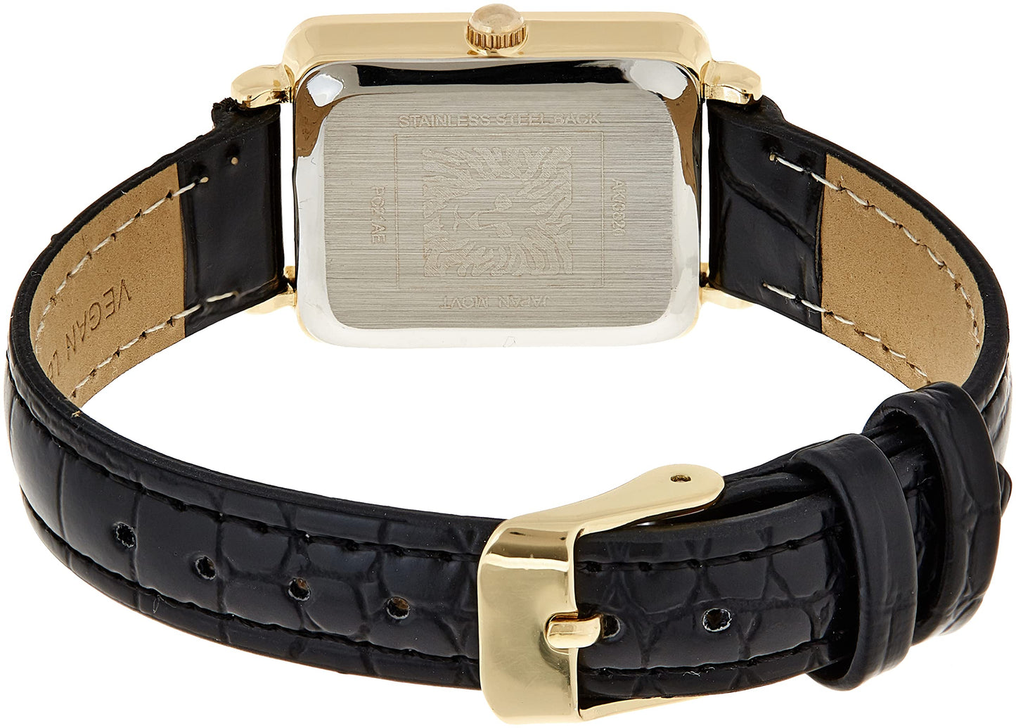 Anne Klein Women's Glitter Accented Croco-Grain Strap Watch, AK/3820