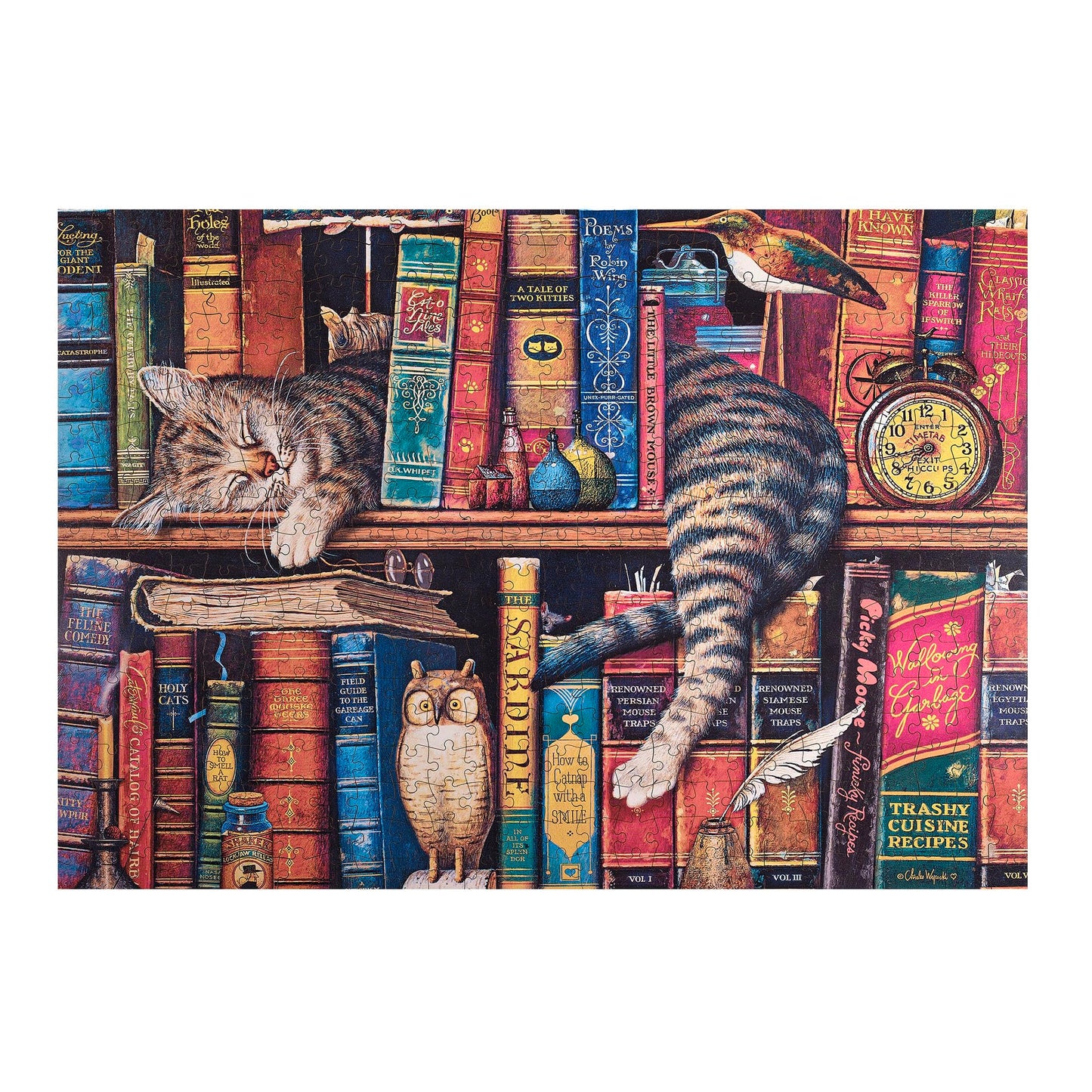 Buffalo Games - Charles Wysocki - Frederick The Literate Wood Puzzle - Standard Cut Jigsaw Pieces - Ages 14 and Up