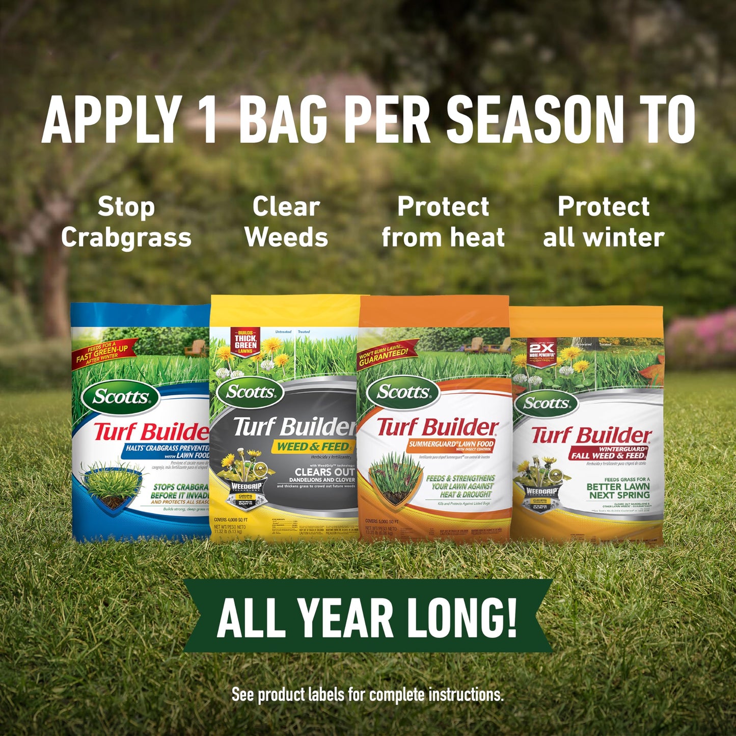 Scotts Turf Builder Bundle for Small, Northern Lawns and a Scotts Turf Builder EdgeGuard Mini Broadcast Spreader for Seamless Application