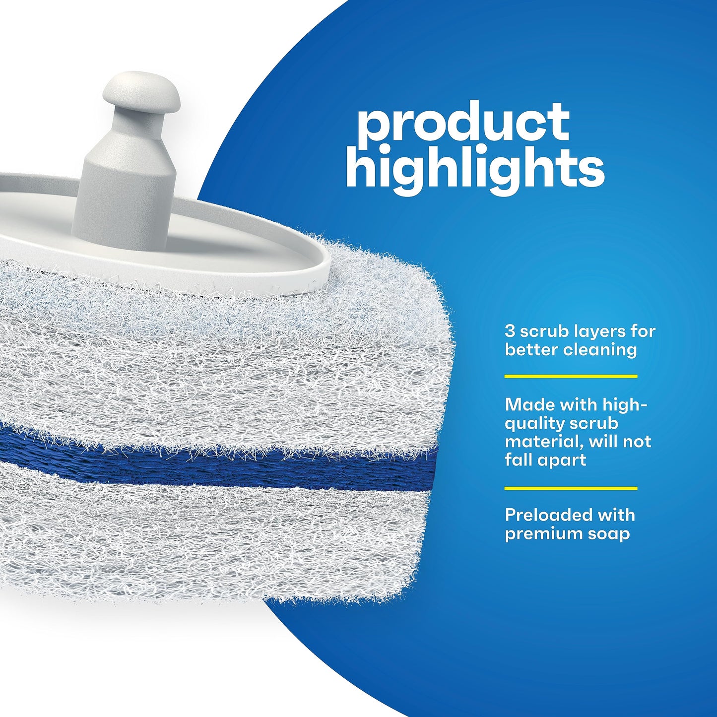 CleanGenius Disposable Prefilled Toilet Cleaning Scrubbers, 30 Count