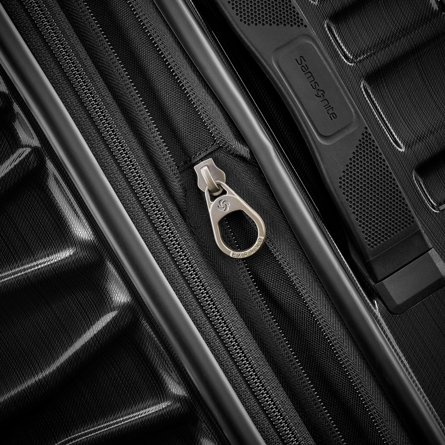 Samsonite Stryde 2 Hardside Expandable Luggage with Spinners, Stealth Black, 2PC Set (CO/LG)