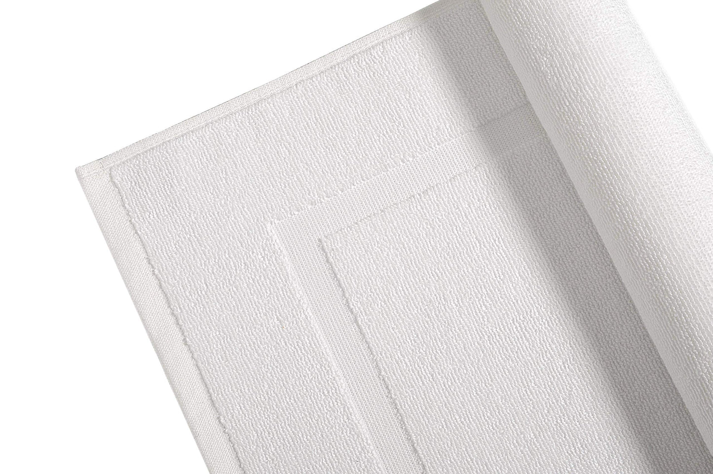 Amazon Basics Premium 100% Cotton Absorbent, Soft Bath Towel Mat Set, Machine Washable, Pack of 6, 684 GSM, White, 30" x 20" (Previously AmazonCommercial brand)