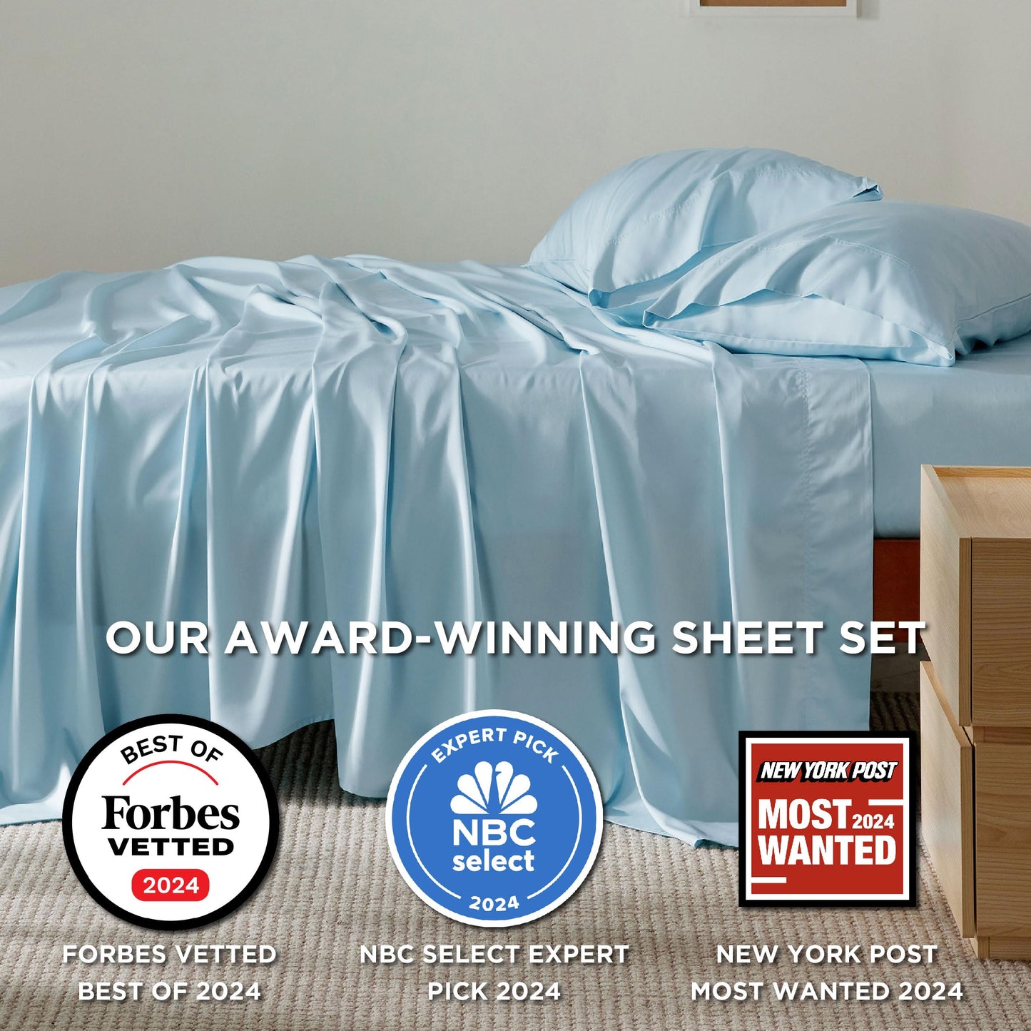 Bedsure Queen Sheet Set, Cooling Sheets for Queen Size Bed Set, Rayon Derived from Bamboo, Breathable & Soft Deep Pocket Up to 16 Inches, Hotel Luxury Silky Bedding, Bedsheet & Pillowcases, Teal Blue