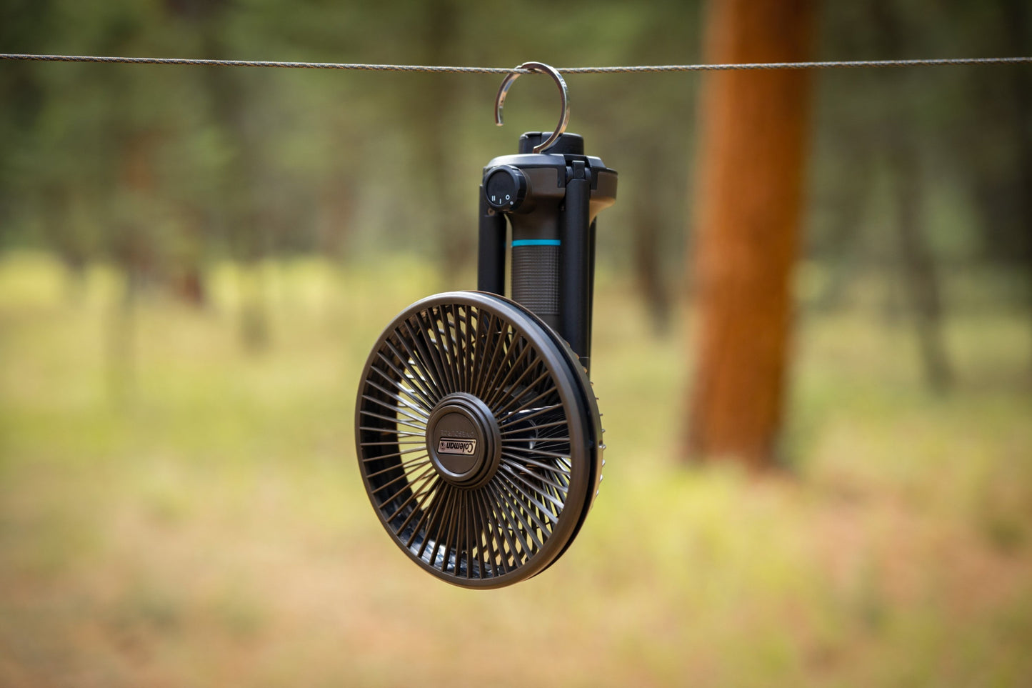 Coleman Onesource Multi-Speed Portable Fan & Rechargeable Battery, Black, Built in Flash Light