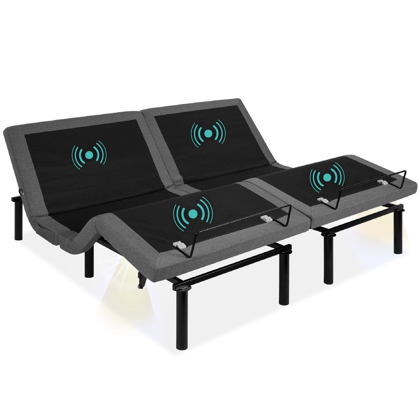 Best Choice Products Queen Size Adjustable Bed Base for Stress Management with Massage, Remote Control, USB Ports