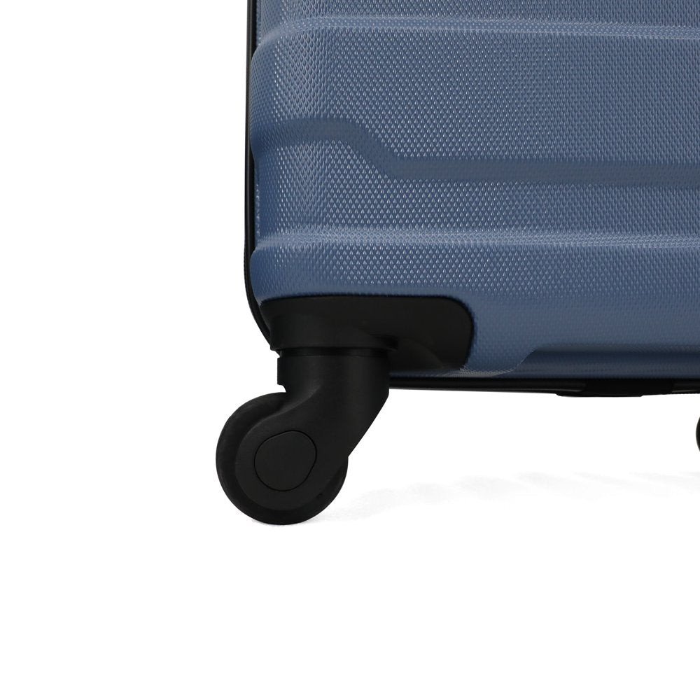 Protege 1 Piece 20" Hard Side Carry-on ABS Luggage with 2 Packing Cubes Blue