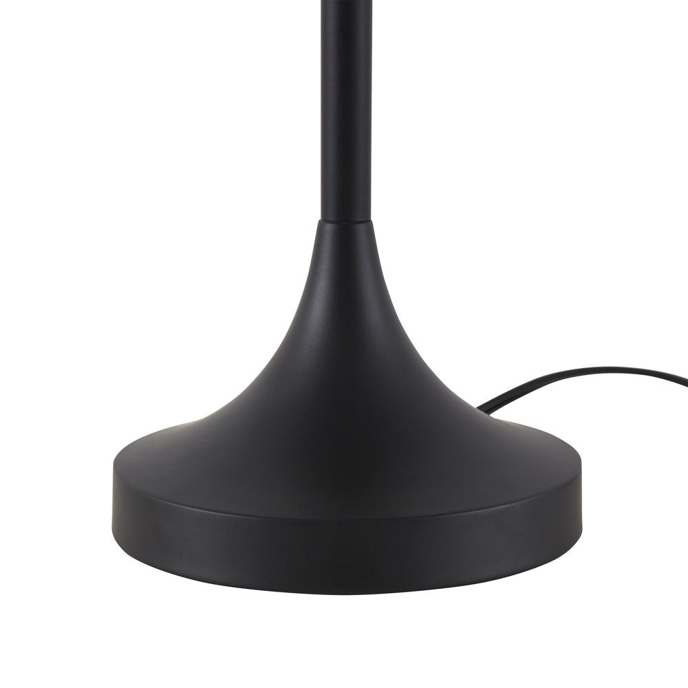 18" Modern Dome Touch On/Off Table Lamp, Black
