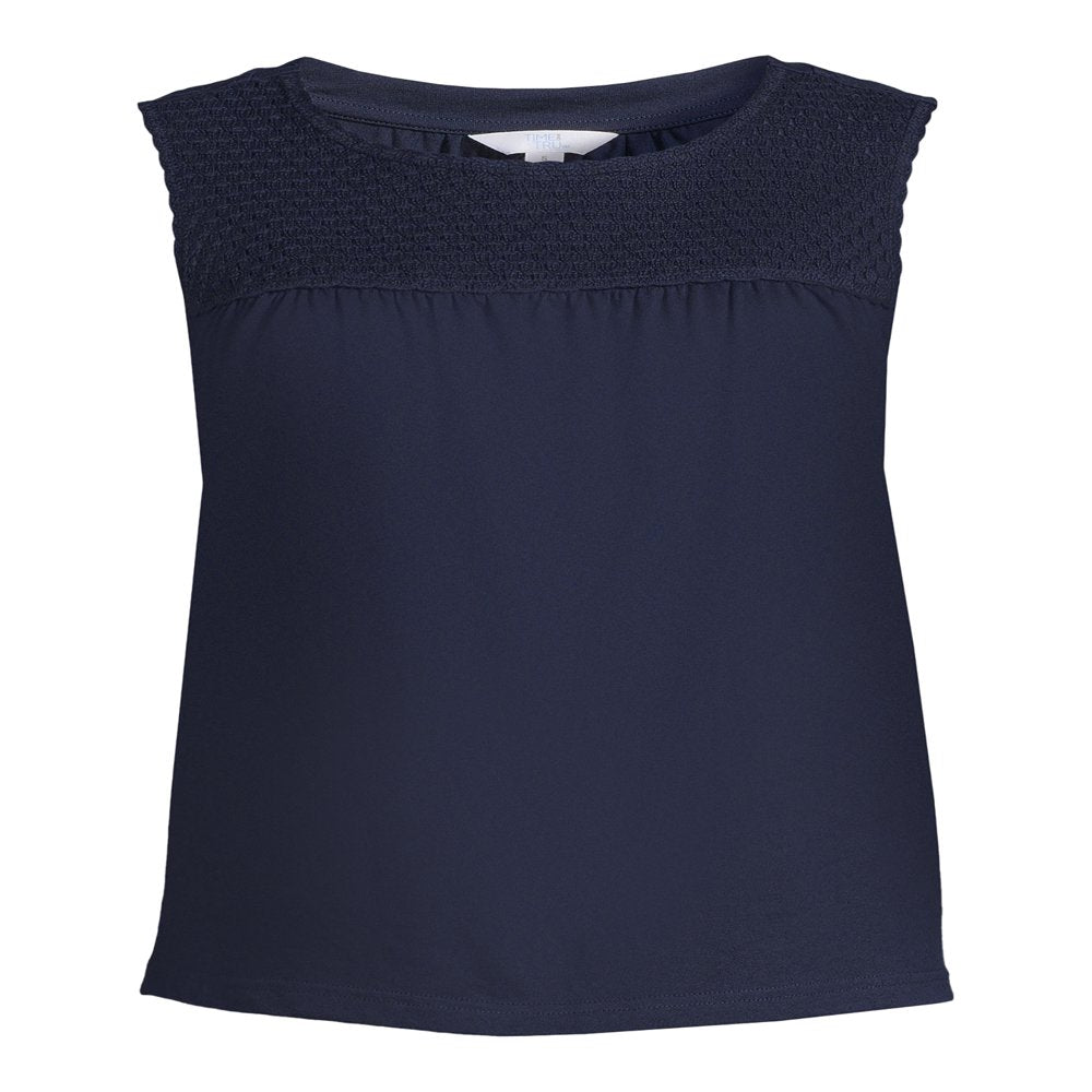 Women's Sleeveless Crochet Tank, Sizes XS-XXXL (Women's and Women's Plus)
