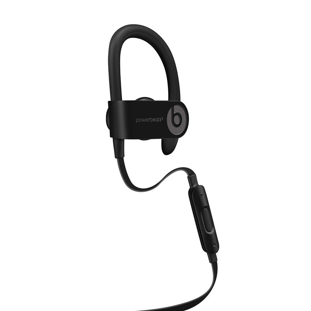 Restored Beats Powerbeats3 Wireless Earphones Black with Cable