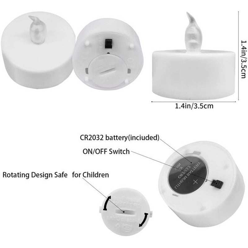 24-Pack Tea Lights Candles Flameless Tealight Battery Candles LED Flickering Electric Tea Candles for Mother'S Day,Valentine'S Gift,Christmas,Holiday,Anniversary,Wedding,Party(Warm Yellow)