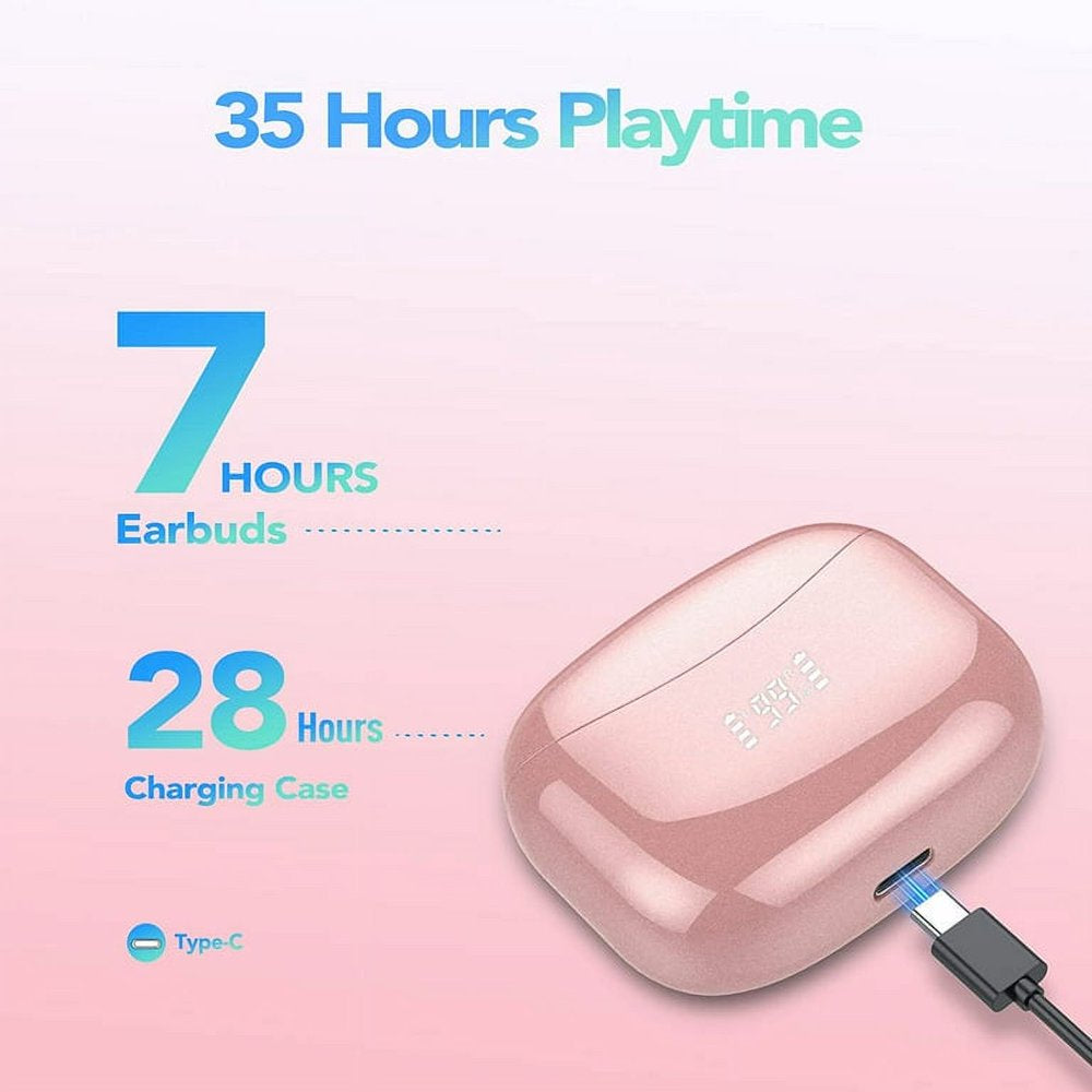 Wireless Earbuds, Bluetooth Headset with Microphone Touch Control , Waterproof, High-Fidelity Stereo Earphones,Support wireless charging earbuds,Compatible with iPhone 13 Pro Max XS Samsung Android