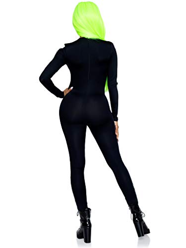 Leg Avenue Women's Glow in The Dark Skeleton Halloween Costume, Black/White, Medium