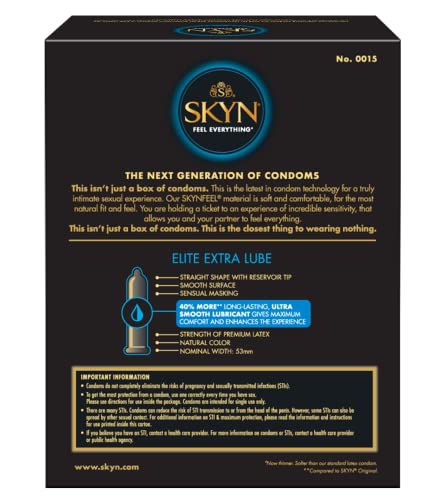 SKYN Elite Extra Lubricated Condoms, 36 Count