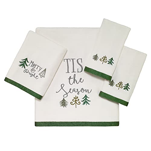 Avanti Linens - Hand Towel, Soft & Absorbent Cotton, Holiday Bathroom Decor (Christmas Trees Collection)