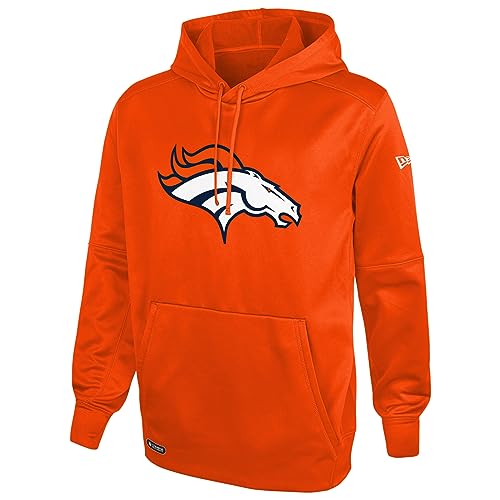 New Era NFL Men's Recognition Team Colors Pullover Performance Fleece Hoodie, Denver Broncos, X-Large
