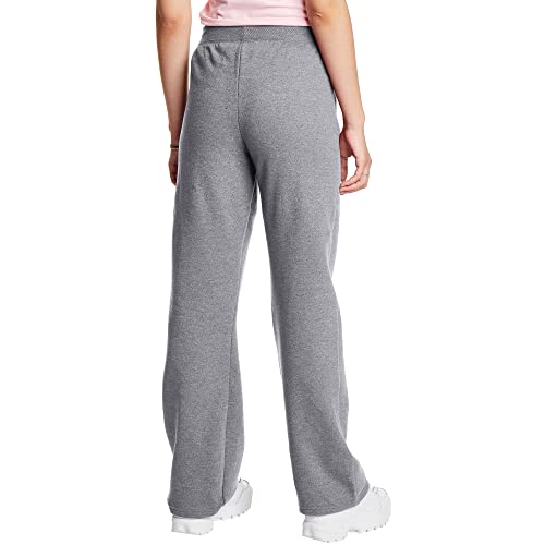 Hanes Women's EcoSmart Open Bottom Leg Sweatpants, Light Steel, Small