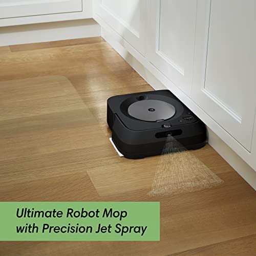 iRobot Braava Jet m6 (6113) Ultimate Robot Mop- Wi-Fi Connected, Precision Jet Spray, Smart Mapping, Compatible with Alexa, Ideal for Multiple Rooms, Recharges and Resumes, Graphite