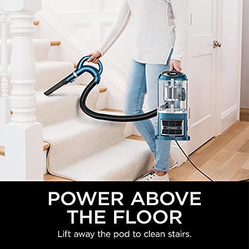 Shark ZU503AMZ Navigator Lift-Away Upright Vacuum with Self-Cleaning Brushroll, HEPA Filter, Swivel Steering, Upholstery Tool & Pet Crevice Tool, Perfect for Pets & Multi-Surface Cleaning, Teal