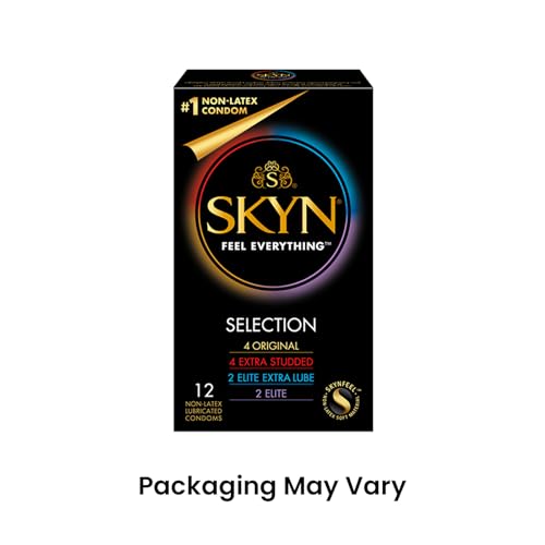 SKYN Selection Non-Latex Condoms - 12 Count - New Variety - SKYN Original, Excitation, Elite & Elite Extra Lube