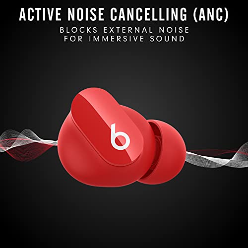 Beats Studio Buds – True Wireless Noise Cancelling Earbuds – Compatible with Apple & Android, Built-in Microphone, IPX4 Rating, Sweat Resistant Earphones, Class 1 Bluetooth Headphones - Red
