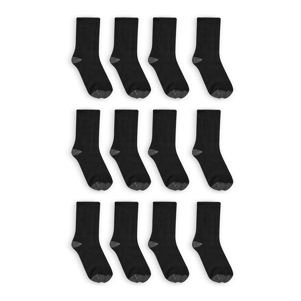 Men's Big and Tall Crew Socks 12 Pack MonsterDeals.io