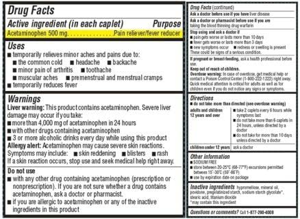 Timely Acetaminophen 500 MG Tablets 500 Count - Extra Strength Pain Relief - Compared to the active ingredient in Extra Strength Tylenol - Menstrual Cramps, Fever Reducer, Minor Pain of Arthritis