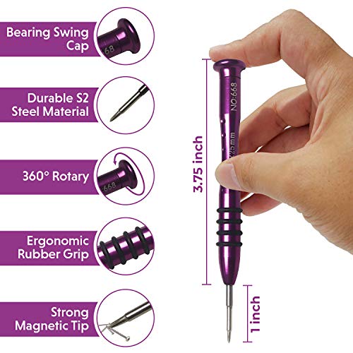 Deal Maniac 0.6mm Y Tip Y000 Tri-Point Triwing Y Shape Magnetic Tri Screwdriver Compatible with Apple iPhone 11, 11 Pro, 11 Pro Max, XR, XS, XS Max, 8, 8+ Plus, 7, 7+ Plus