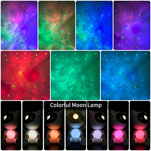 Cayclay Astronaut Light Projector, Galaxy Projector for Bedroom, Star Projector with Moon Lamp, LED Nebula Night Light for Kids, Christmas Gift, Room Decor, Party
