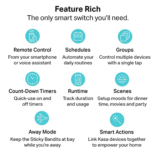 Kasa Smart Light Switch HS200P3, Single Pole, Needs Neutral Wire, 2.4GHz Wi-Fi Light Switch Works with Alexa and Google Home, UL Certified, No Hub Required, 3 Count -Pack of 1 , White