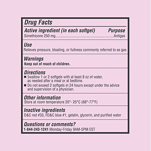 Curist Gas Relief Simethicone 250 mg Softgels (300 Count) - Fast Digestive Relief, Bloating Relief & Anti Flatulence Gas Pills for Adults aids Gas and Bloating Relief (300 Soft gels)