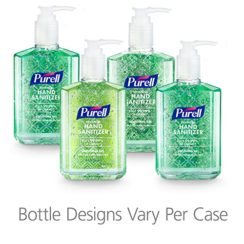 PURELL Advanced Hand Sanitizer Soothing Gel, Fresh Scent, 8 fl oz Pump Bottle (Pack of 4), 9674-06-ECDECO