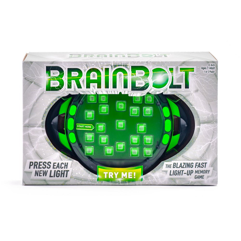 BrainBolt Brain Teaser Memory Game with Lights, Timer, 2-Player & Advanced Modes, Great Gift for Parties for Kids Teens & Adults Ages 7 to 107