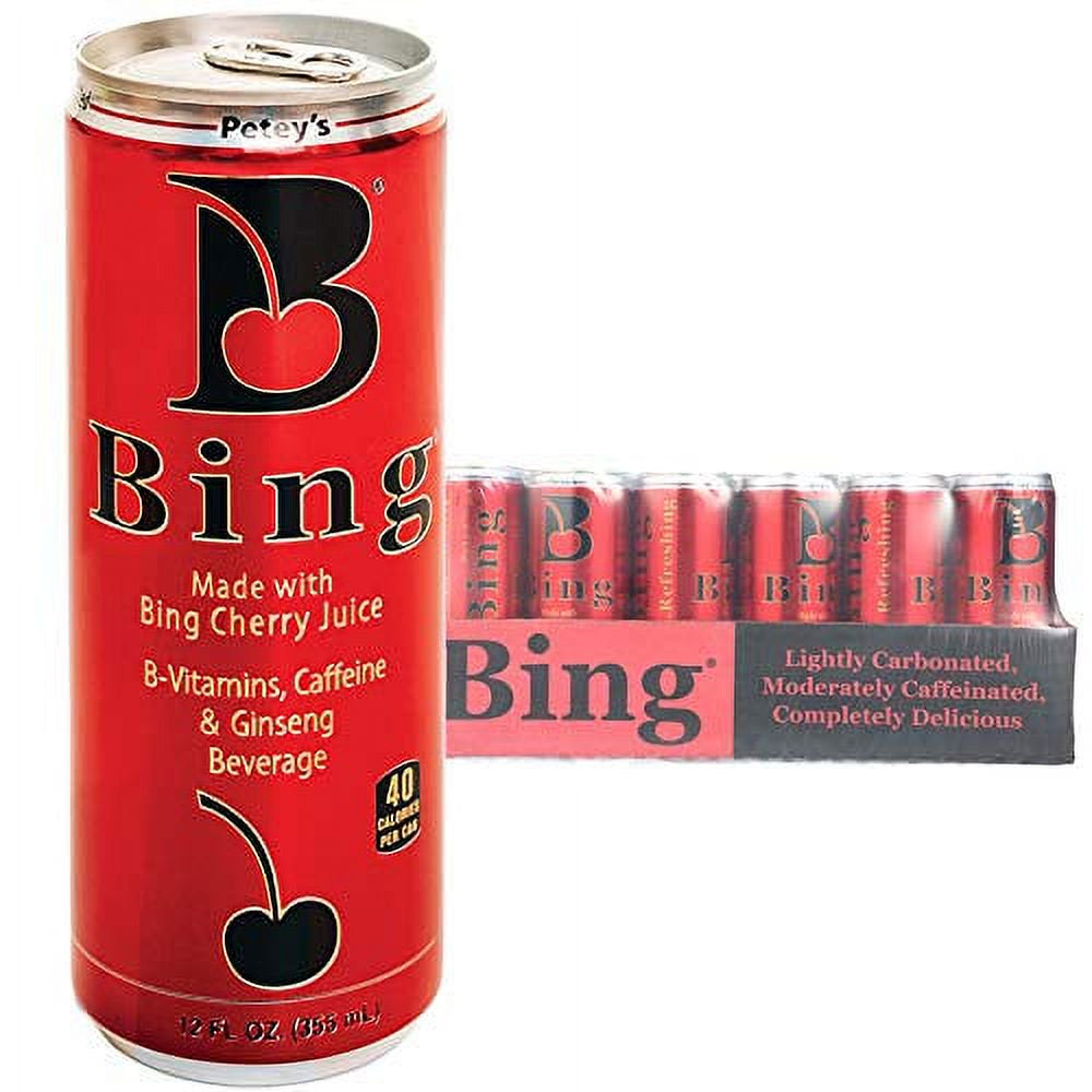Bing Beverage Healthy Energy Drinks, Bing Raz, 12 oz (24 Pack)