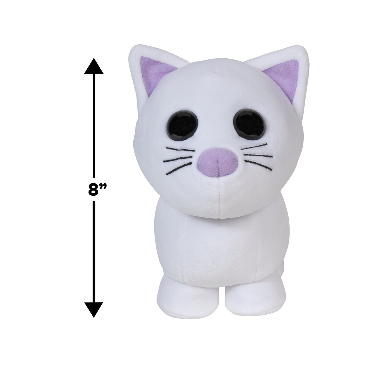 Adopt Me! Collector Plush - Snow Cat - Series 2 - in-Game Stylization Plush - Exclusive Virtual Item Code Included - Toys for Kids Featuring Your Favorite Pet, Ages 6+
