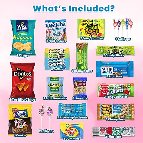 Sweet Gifting Snack Box Variety Pack Care Package (42 Count) Halloween, Gift Basket, Adults, Kids, Teen, Men, Women, College Student, Snackbox, Office Sampler, Candy Food Cookies Chips Arrangement