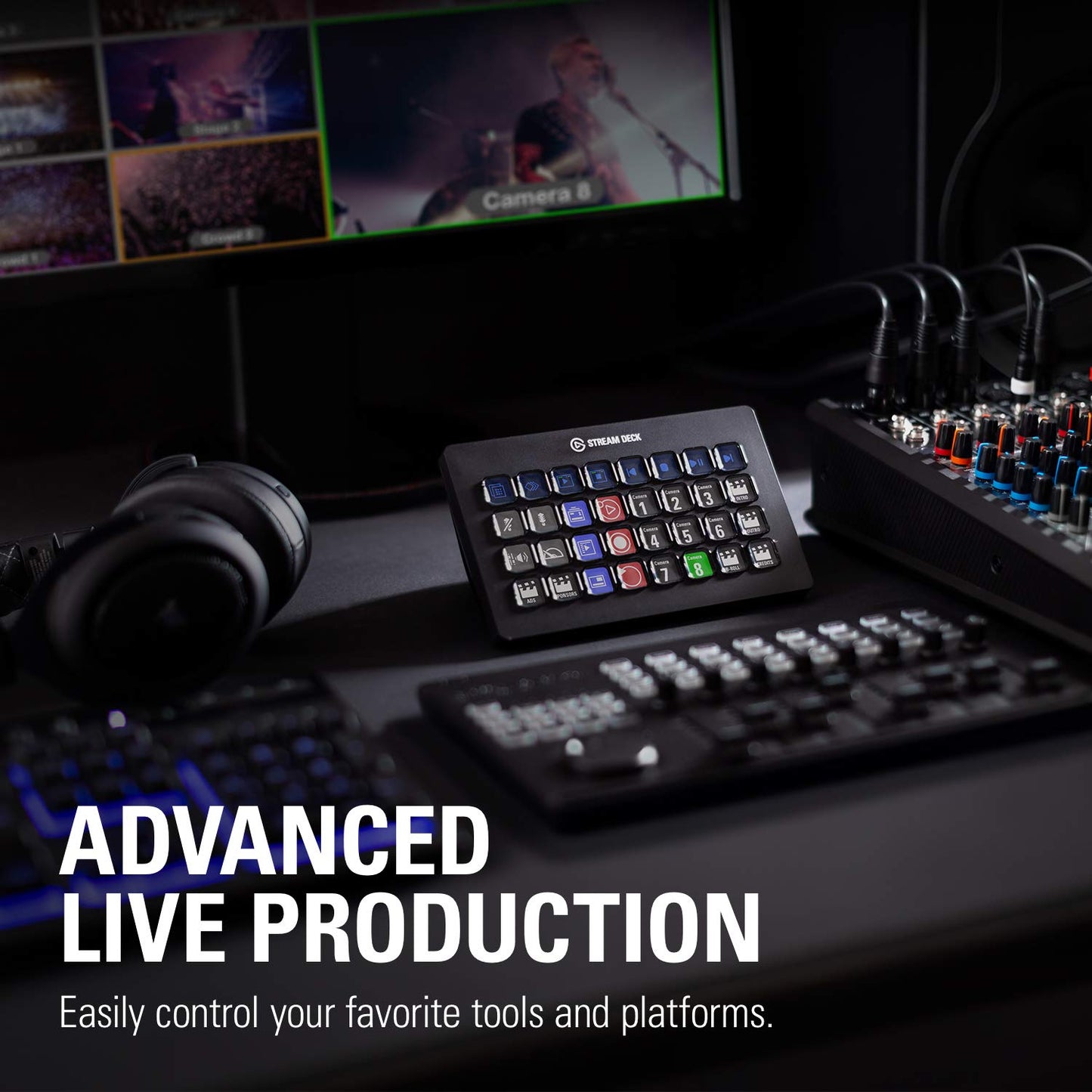 Elgato Stream Deck XL – Advanced Studio Controller, 32 macro keys, trigger actions in apps and software like OBS, Twitch, YouTube and more, works with Mac and PC
