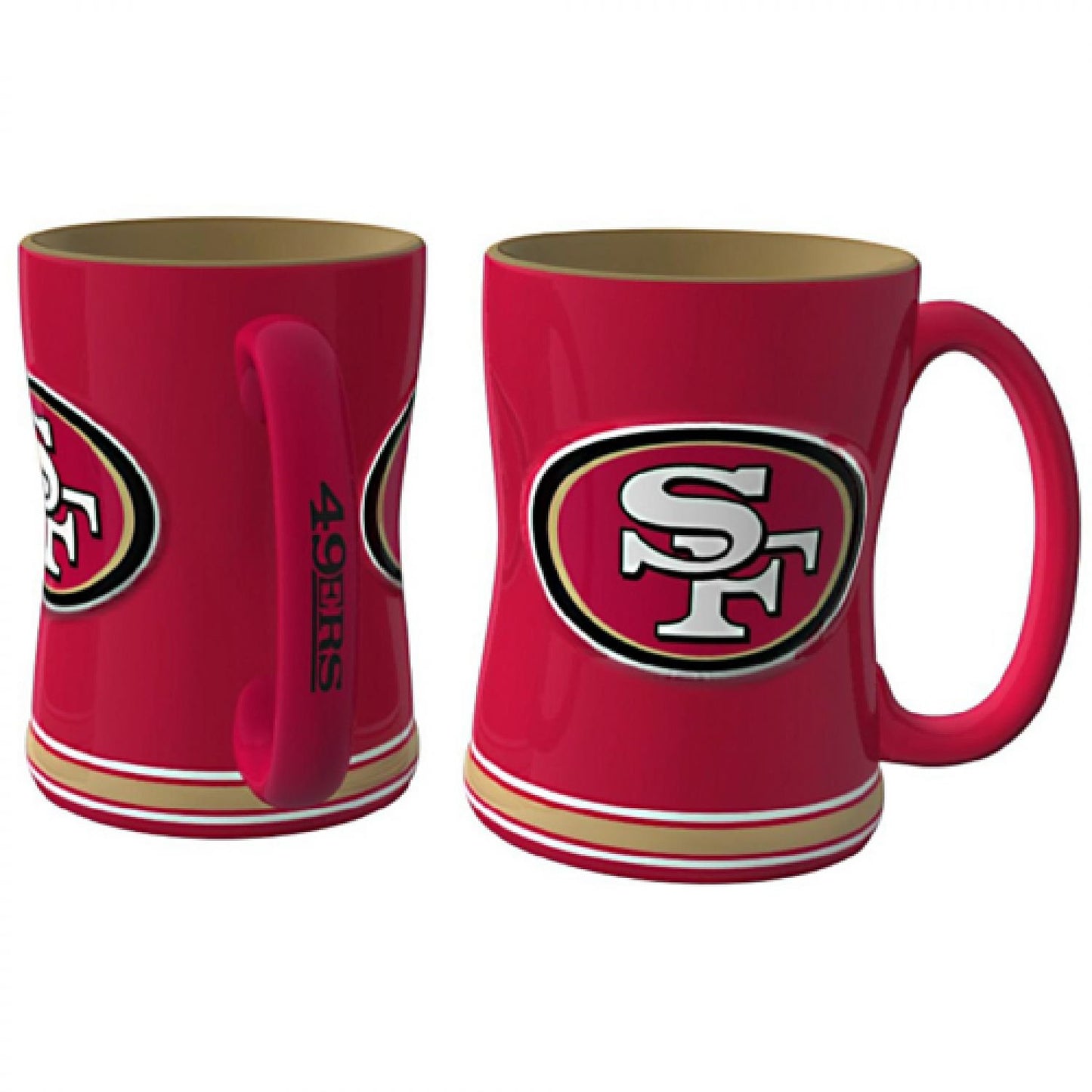 NFL Sculpted Coffee Mug, 14 Ounces, San Francisco 49ers