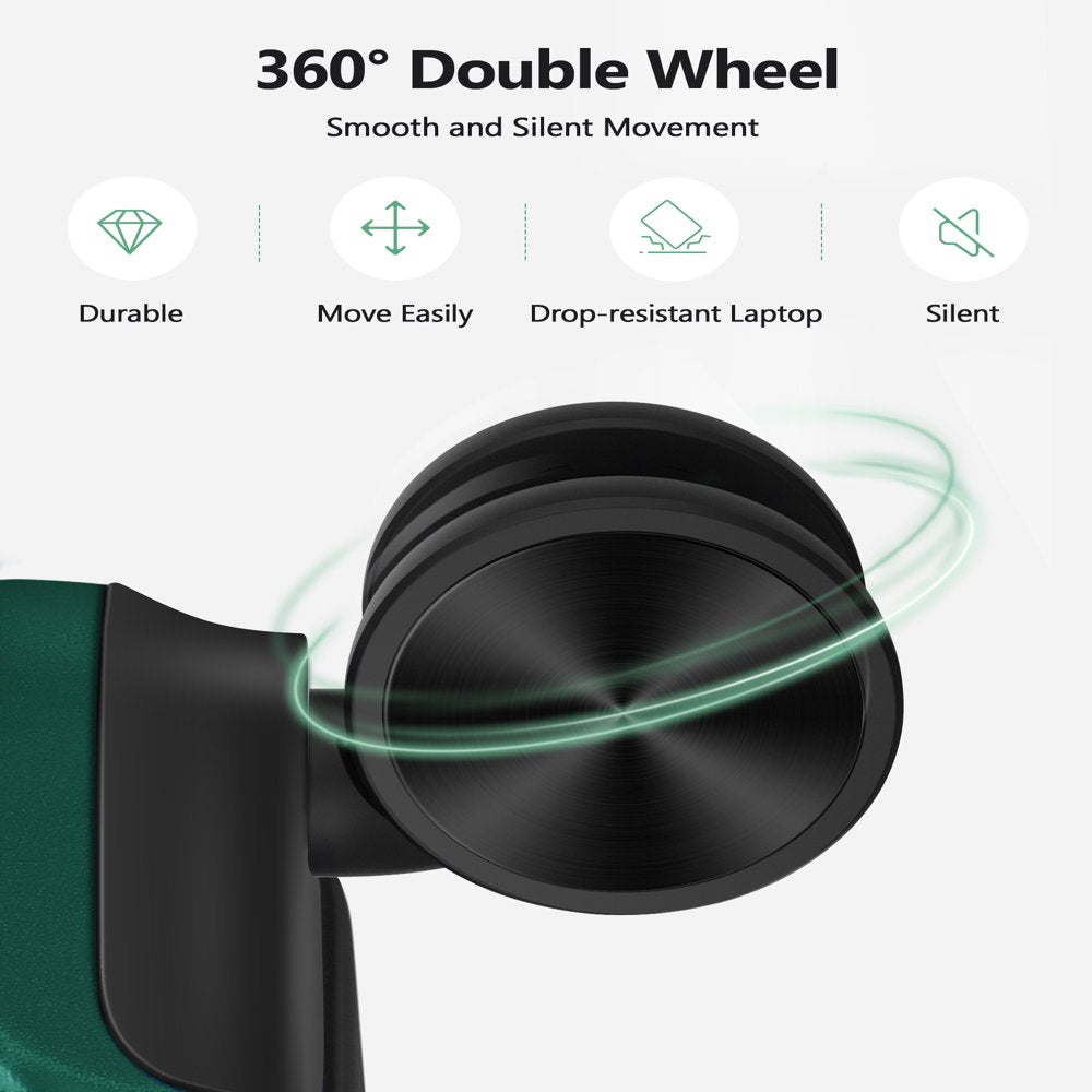 Luggage 3 Piece Set PC +ABS Hard Shell Suitcase Set with Spinner Wheels and TSA Lock , Carry on and checked luggage, Deep Green