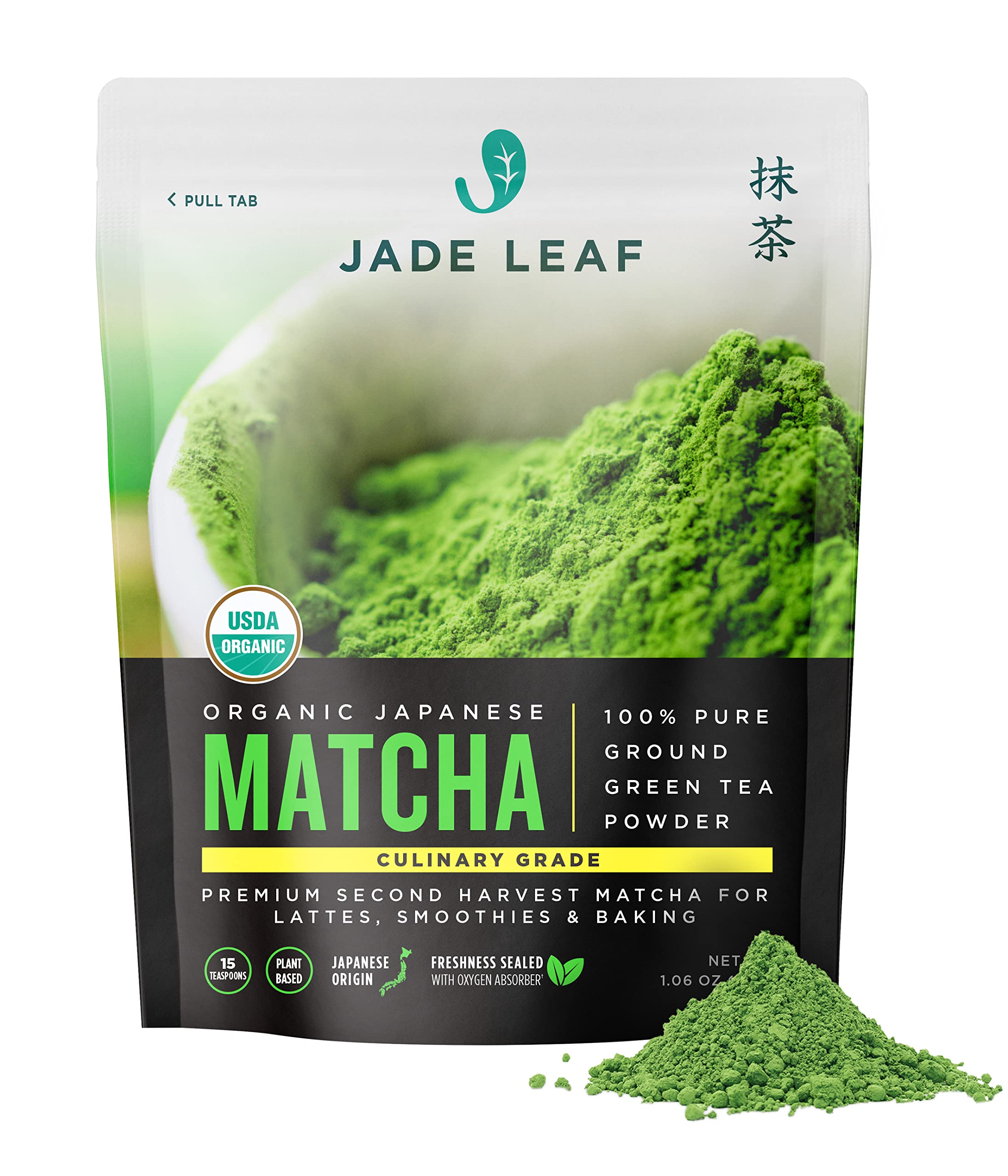 Jade Leaf Matcha Organic Green Tea Powder - Culinary Grade Premium Sec ...