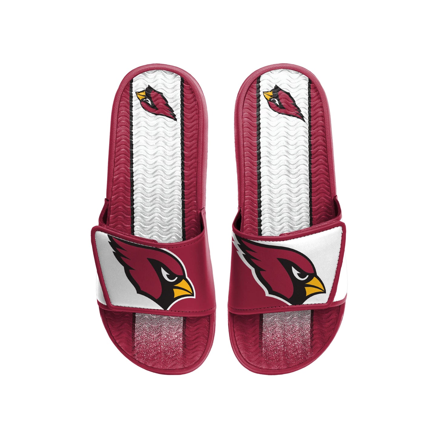 FOCO Arizona Cardinals NFL Mens Team Stripe Gel Slide - M