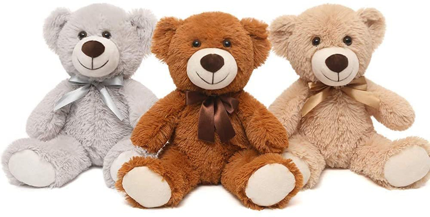 MorisMos 13.8" Small Teddy Bear Cute Bear Stuffed Animals 3 Pack