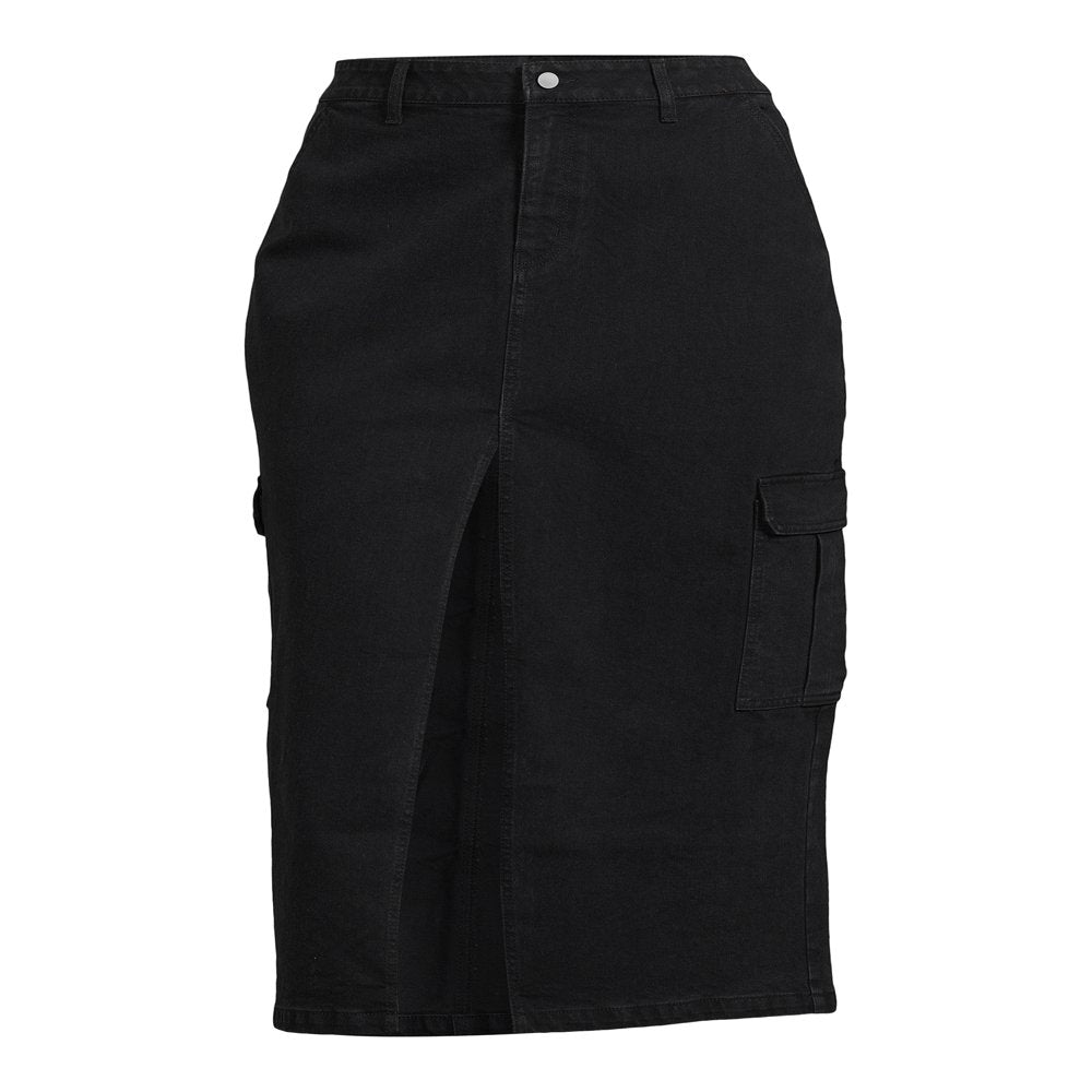 Juniors Plus Size Cargo Maxi Skirt
