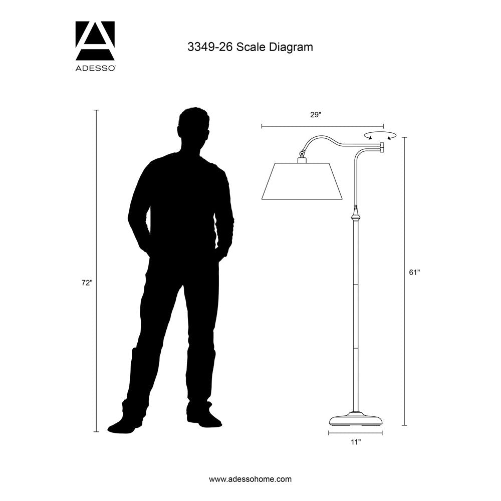 Floor Lamp, Antique Bronze