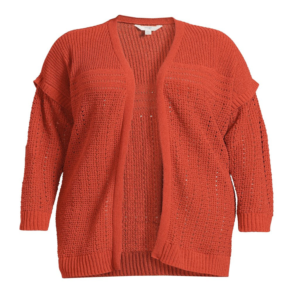 Women'S plus Size Open Front Chenille Cardigan Sweater