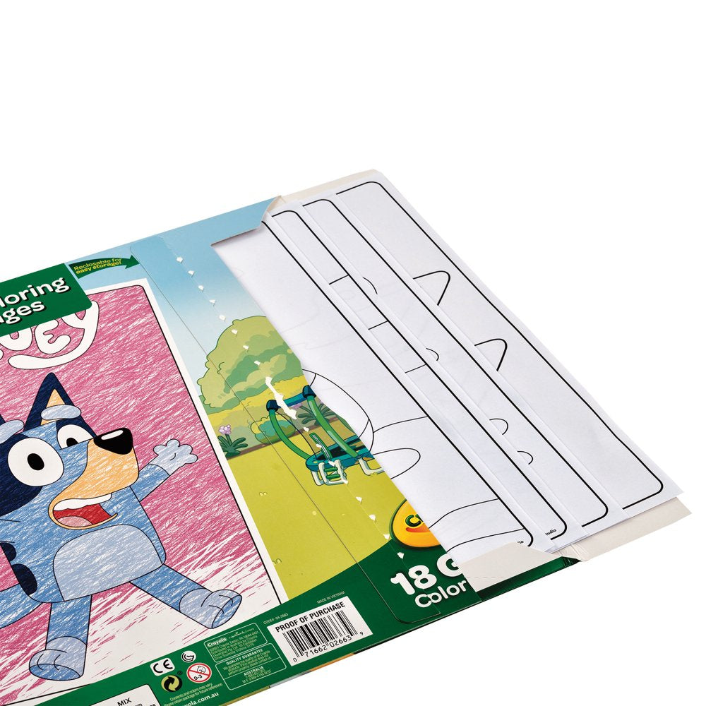 Crayola Giant Coloring Featuring Bluey, Beginner Child, 18 Pages