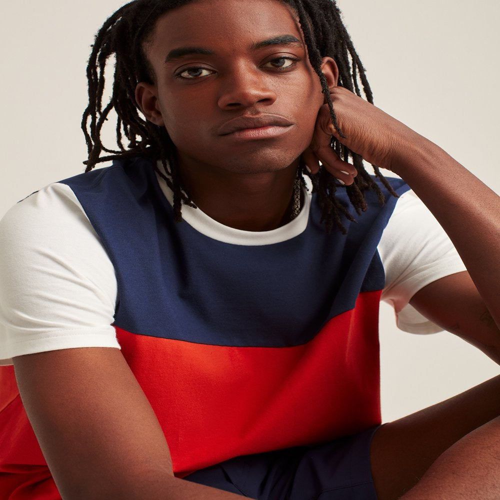Men's and Big Men'S Short Sleeve Colorblock Tee, up to 3XL