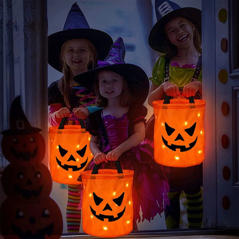 Halloween Candy Bags with LED Light Trick or Treat Bags Halloween Part ...